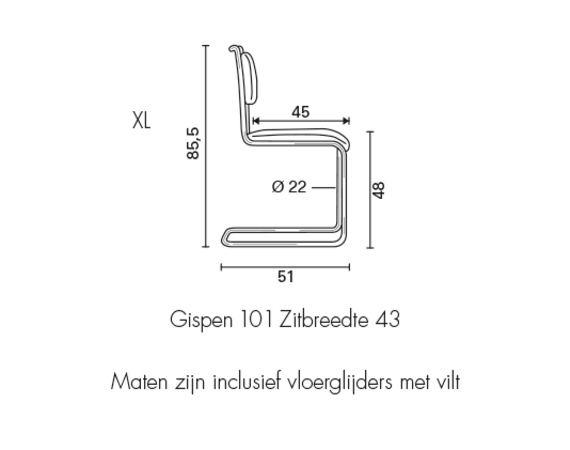 Gispen 101XL  stoel