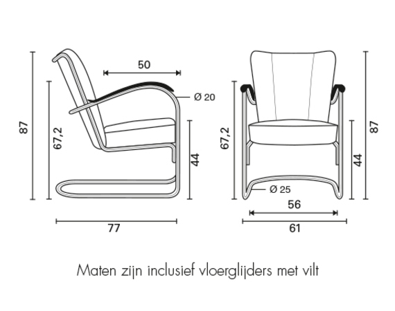 Gispen 412S fauteuil